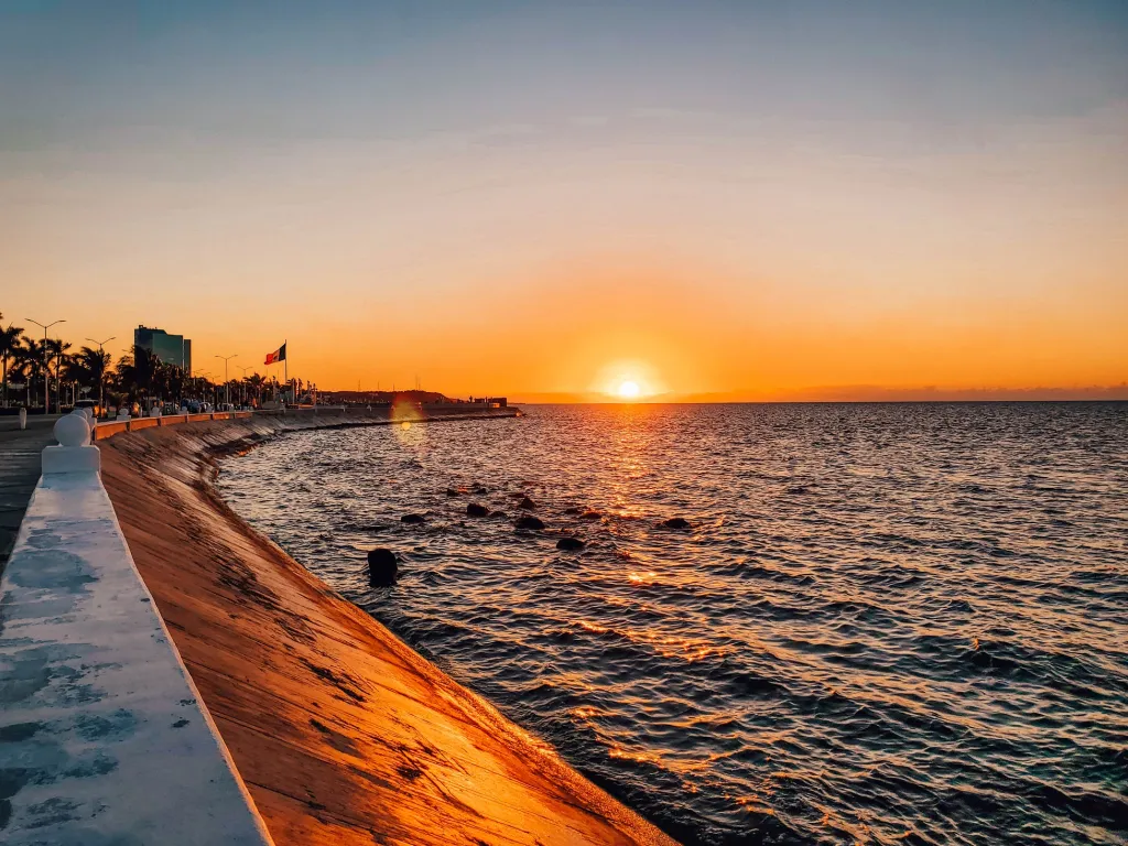 Campeche walls at sunset